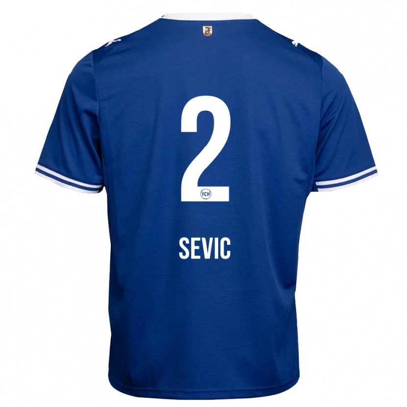 Danxen Barn Andrej Sevic #2 Kongeblå Hvit Bortetrøye Drakt Trøye 2026/27 Skjorter T-Skjorte