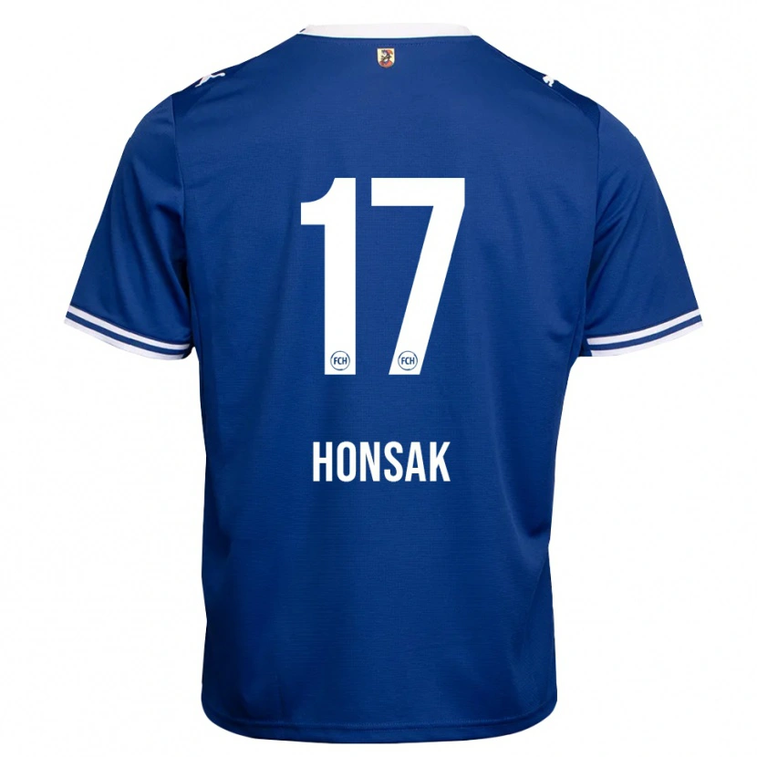 Danxen Barn Mathias Honsak #17 Kongeblå Hvit Bortetrøye Drakt Trøye 2026/27 Skjorter T-Skjorte