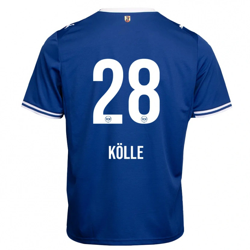 Danxen Barn Adam Kölle #28 Kongeblå Hvit Bortetrøye Drakt Trøye 2026/27 Skjorter T-Skjorte