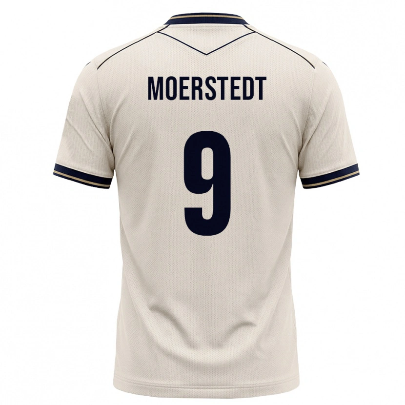Danxen Barn Max Moerstedt #9 Off-White Blekkblå Bortetrøye Drakt Trøye 2026/27 Skjorter T-Skjorte