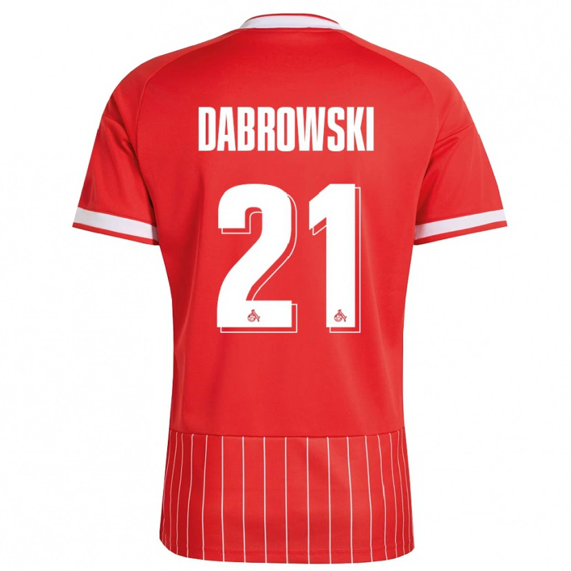 Danxen Barn Luc Dabrowski #21 Rød Hvit Grønn Bortetrøye Drakt Trøye 2026/27 Skjorter T-Skjorte