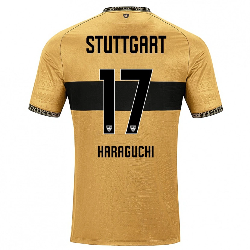 Danxen Barn Genki Haraguchi #17 Brun Svart Hvit Bortetrøye Drakt Trøye 2026/27 Skjorter T-Skjorte