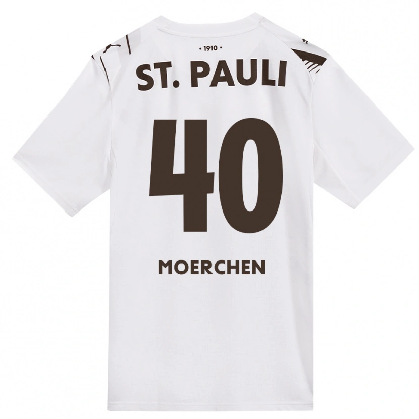 Danxen Barn Theo Moerchen #40 Kaffe Hvit Rød Bortetrøye Drakt Trøye 2026/27 Skjorter T-Skjorte
