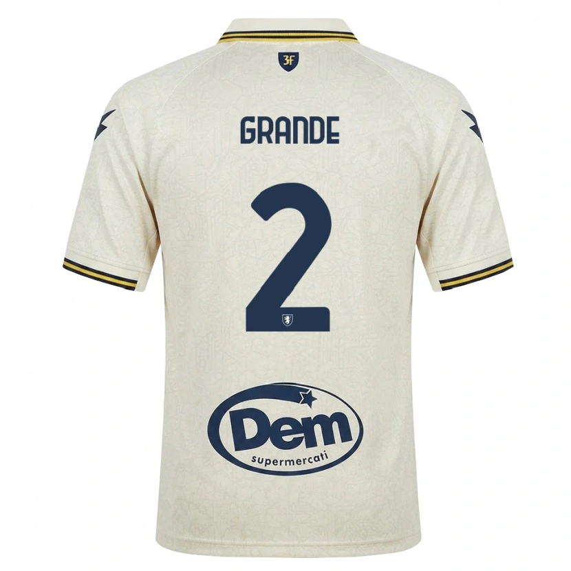 Danxen Barn Alessandro Grande #2 Oldlace Gul Svart Bortetrøye Drakt Trøye 2026/27 Skjorter T-Skjorte