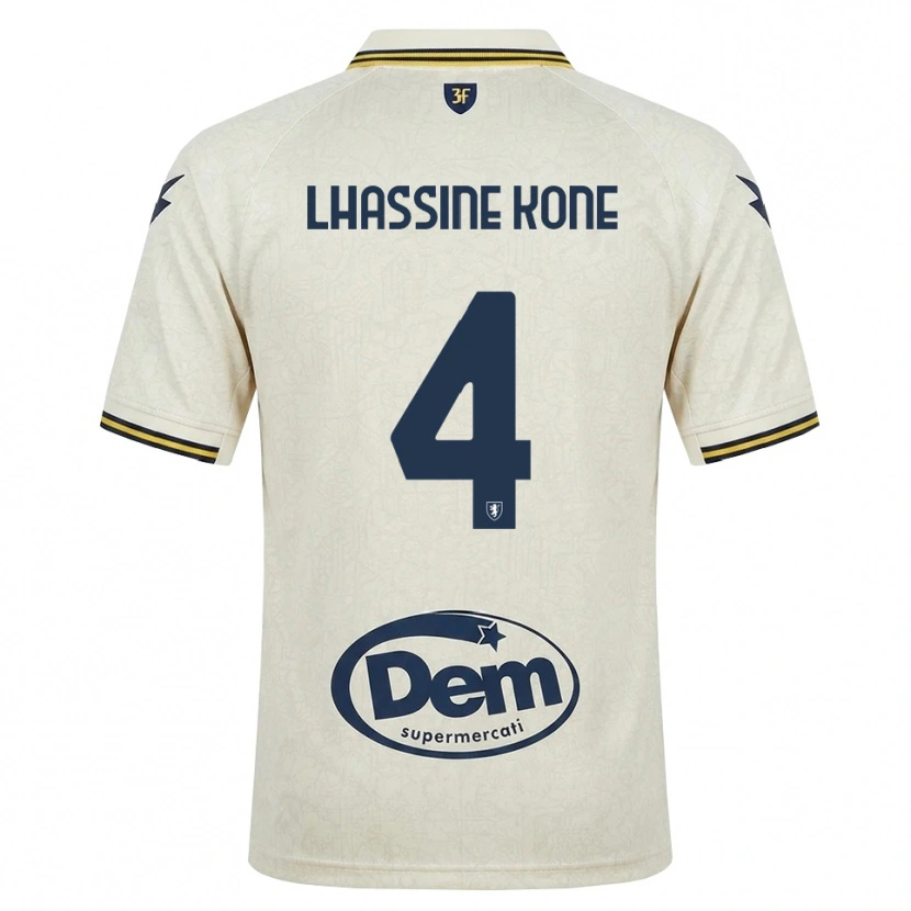 Danxen Barn Ben Lhassine Kone #4 Oldlace Gul Svart Bortetrøye Drakt Trøye 2026/27 Skjorter T-Skjorte