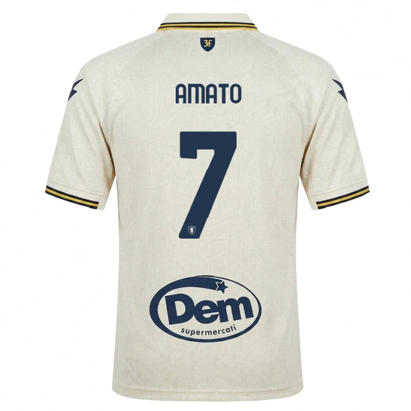 Danxen Barn Leonardo Amato #7 Oldlace Gul Svart Bortetrøye Drakt Trøye 2026/27 Skjorter T-Skjorte
