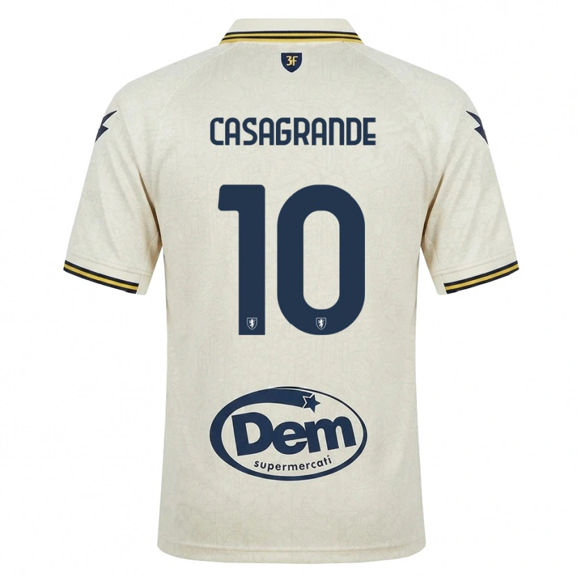 Danxen Barn Gianfilippo Casagrande #10 Oldlace Gul Svart Bortetrøye Drakt Trøye 2026/27 Skjorter T-Skjorte