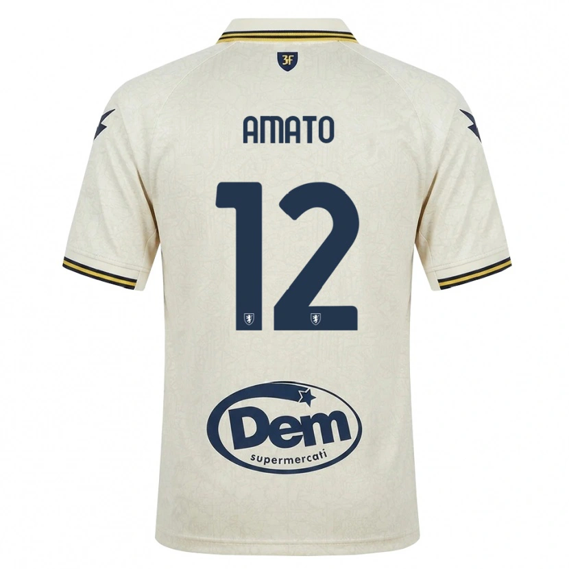 Danxen Barn Luca Amato #12 Oldlace Gul Svart Bortetrøye Drakt Trøye 2026/27 Skjorter T-Skjorte