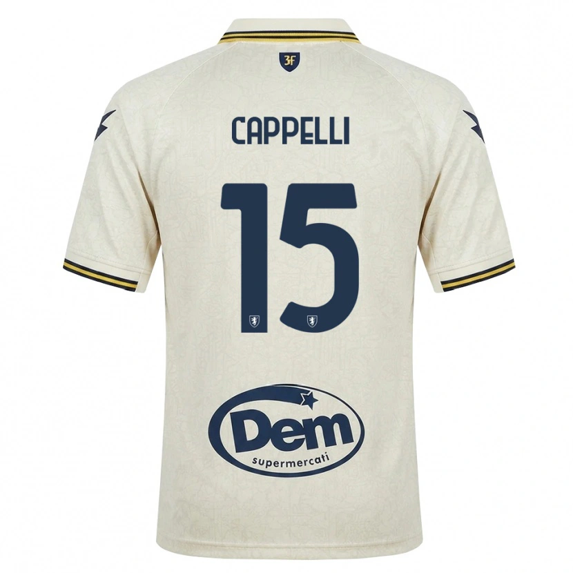 Danxen Barn Rocco Cappelli #15 Oldlace Gul Svart Bortetrøye Drakt Trøye 2026/27 Skjorter T-Skjorte