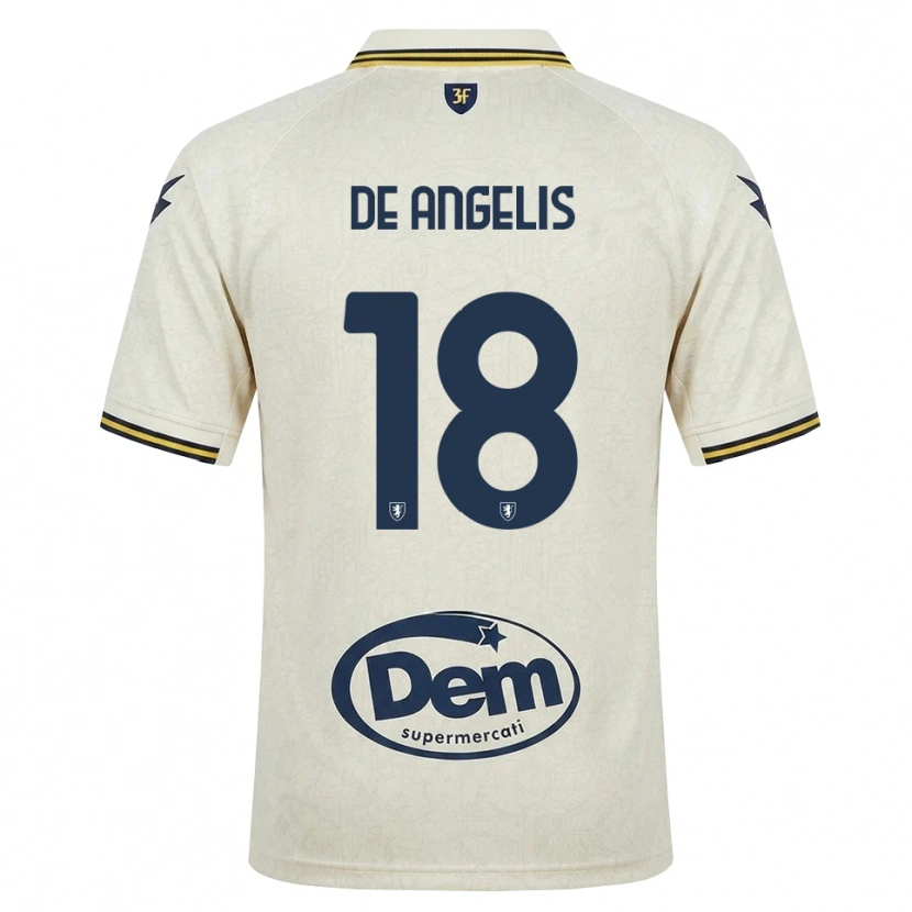 Danxen Barn Cristian De Angelis #18 Oldlace Gul Svart Bortetrøye Drakt Trøye 2026/27 Skjorter T-Skjorte