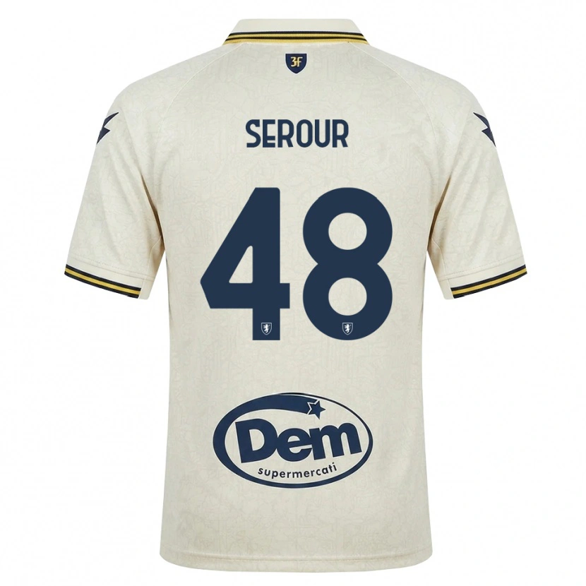 Danxen Barn Mohamed Serour #48 Oldlace Gul Svart Bortetrøye Drakt Trøye 2026/27 Skjorter T-Skjorte