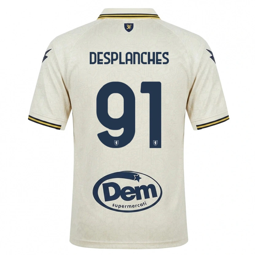 Danxen Barn Sebastiano Desplanches #91 Oldlace Gul Svart Bortetrøye Drakt Trøye 2026/27 Skjorter T-Skjorte