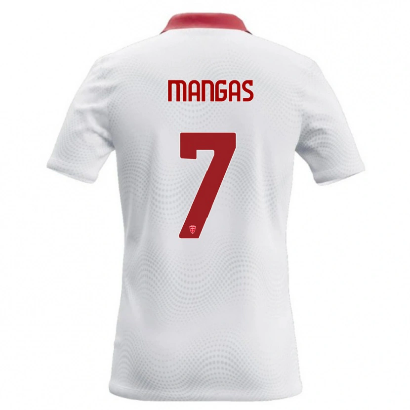 Danxen Barn Ricardo Mangas #7 Hvit Rød Bortetrøye Drakt Trøye 2026/27 Skjorter T-Skjorte