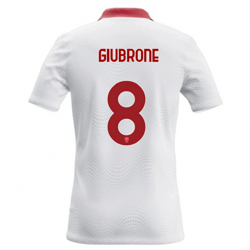 Danxen Barn Mario Giubrone #8 Hvit Rød Bortetrøye Drakt Trøye 2026/27 Skjorter T-Skjorte
