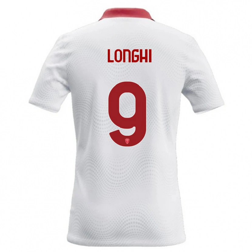 Danxen Barn Jordan Longhi #9 Hvit Rød Bortetrøye Drakt Trøye 2026/27 Skjorter T-Skjorte