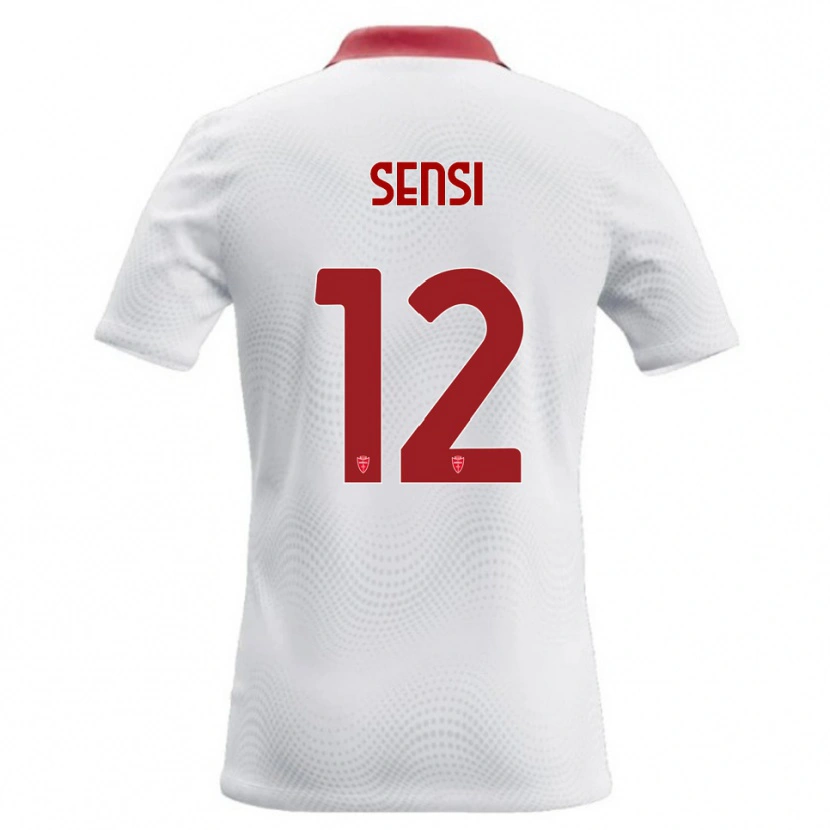 Danxen Barn Stefano Sensi #12 Hvit Rød Bortetrøye Drakt Trøye 2026/27 Skjorter T-Skjorte
