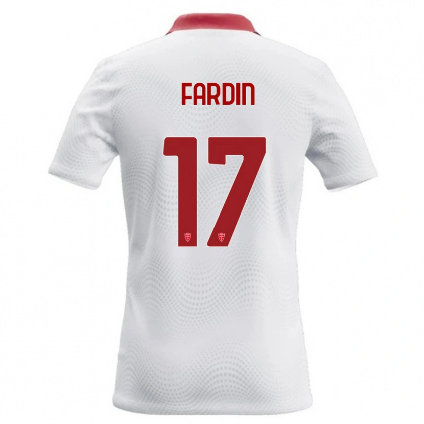 Danxen Barn Giulio Fardin #17 Hvit Rød Bortetrøye Drakt Trøye 2026/27 Skjorter T-Skjorte