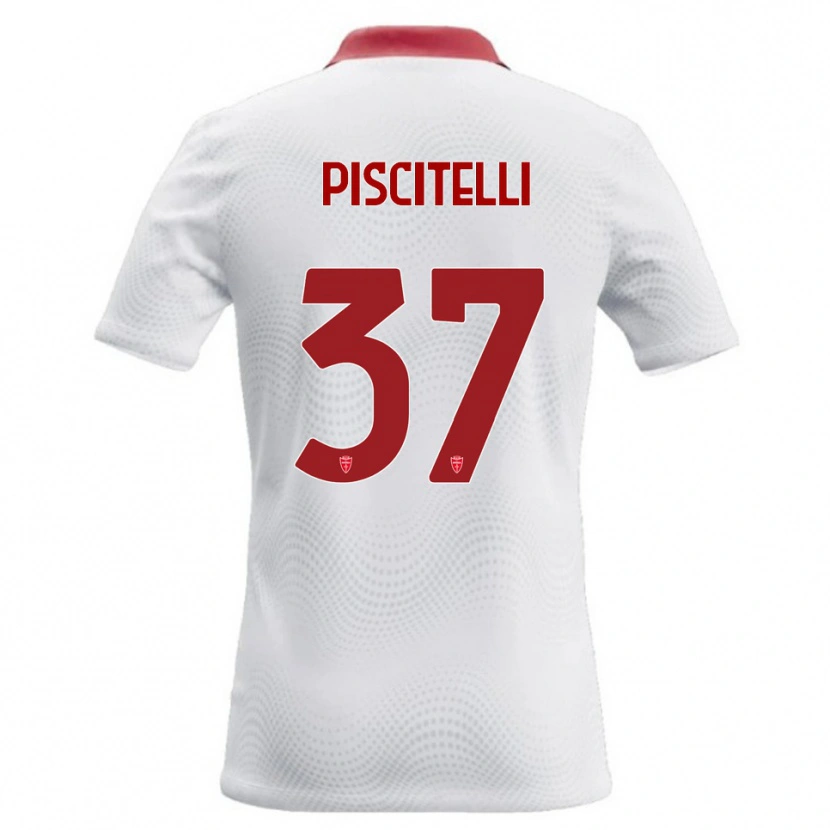 Danxen Barn Pasquale Piscitelli #37 Hvit Rød Bortetrøye Drakt Trøye 2026/27 Skjorter T-Skjorte