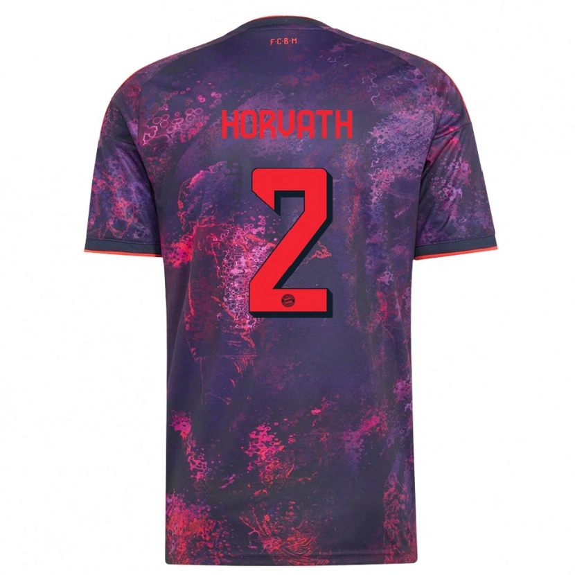 Danxen Barn Jakob Horvath #2 Lilla Rød Tredje Sett Drakt Trøye 2026/27 Skjorter T-Skjorte
