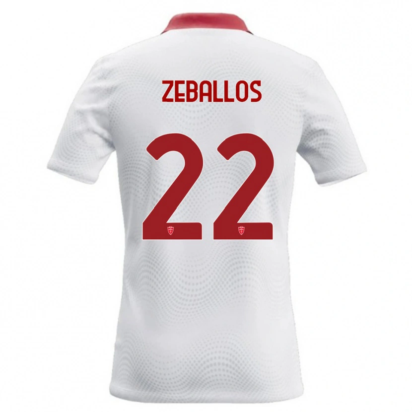 Danxen Mann Exequiel Zeballos #22 Hvit Rød Bortetrøye Drakt Trøye 2026/27 Skjorter T-Skjorte