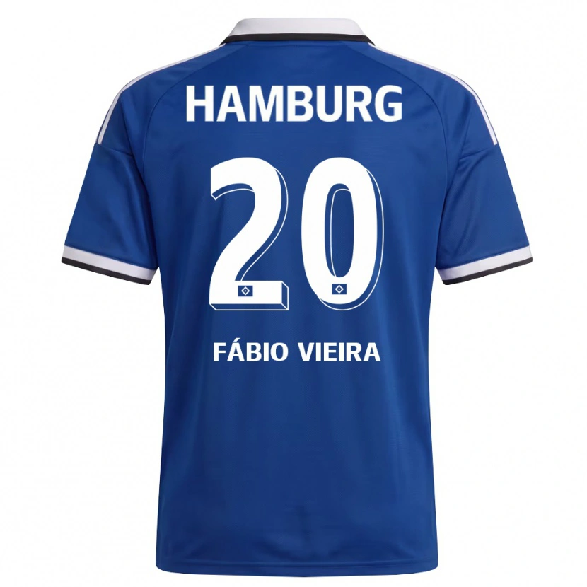 Danxen Mann Fábio Vieira #20 Hvit Blå Bortetrøye Drakt Trøye 2026/27 Skjorter T-Skjorte