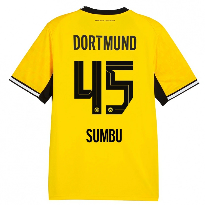Danxen Mann Daniel Sumbu #45 Gul Svart Hvit Hjemmetrøye Drakt Trøye 2026/27 Skjorter T-Skjorte