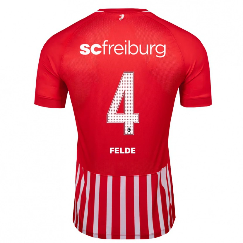 Danxen Mann Meret Felde #4 Rød Hvit Svart Hjemmetrøye Drakt Trøye 2026/27 Skjorter T-Skjorte