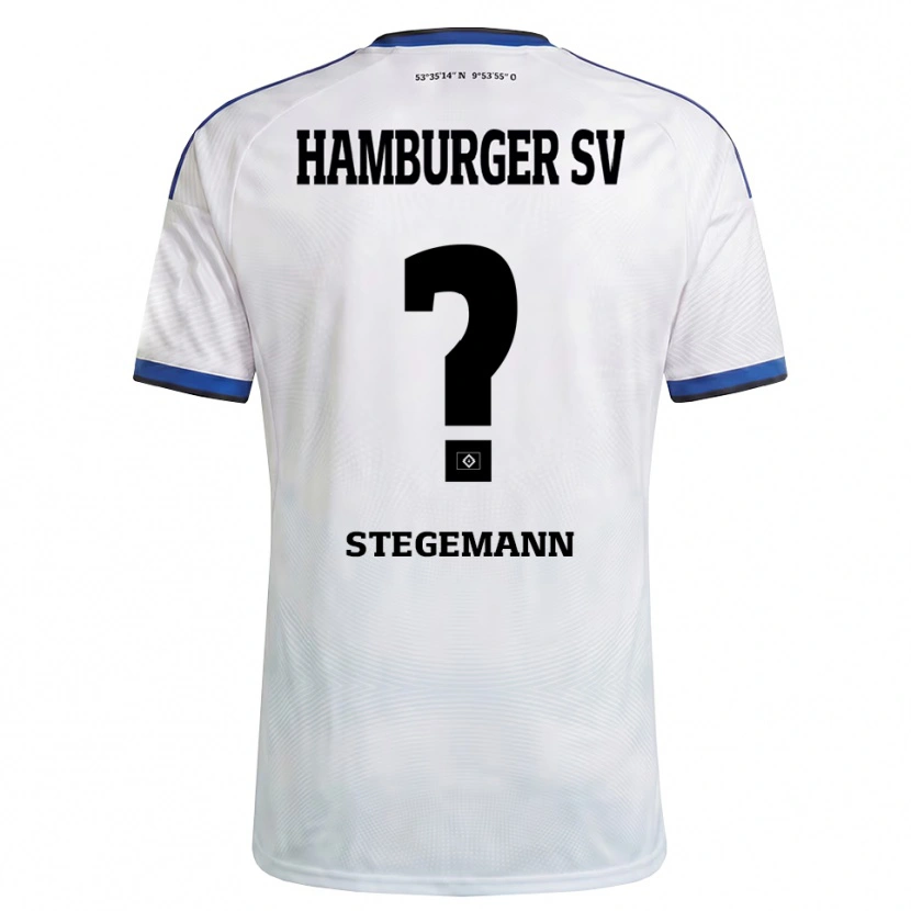 Danxen Mann Jean-Pierre Stegemann #0 Hvit Svart Blå Hjemmetrøye Drakt Trøye 2026/27 Skjorter T-Skjorte