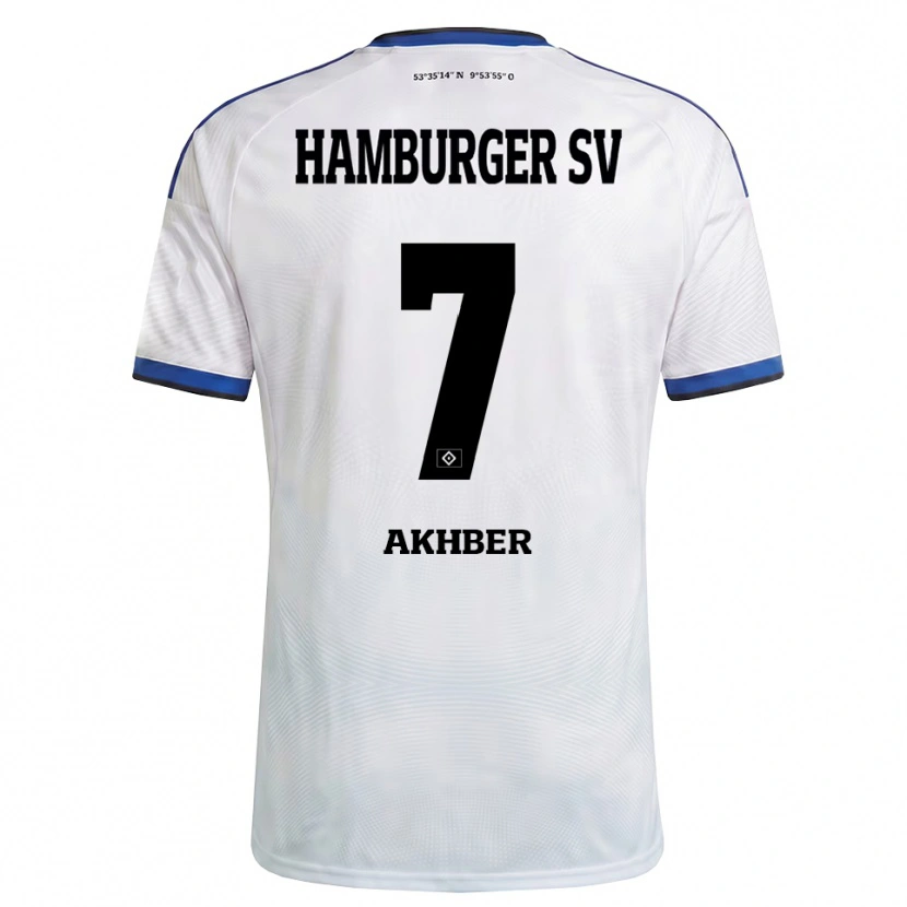 Danxen Mann Youness Akhber #7 Hvit Svart Blå Hjemmetrøye Drakt Trøye 2026/27 Skjorter T-Skjorte