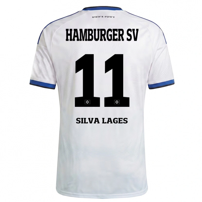 Danxen Mann Martim Silva Lages #11 Hvit Svart Blå Hjemmetrøye Drakt Trøye 2026/27 Skjorter T-Skjorte