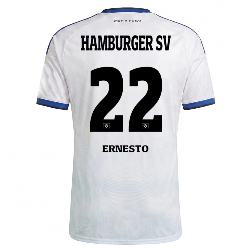 Danxen Mann Jorge Ernesto #22 Hvit Svart Blå Hjemmetrøye Drakt Trøye 2026/27 Skjorter T-Skjorte