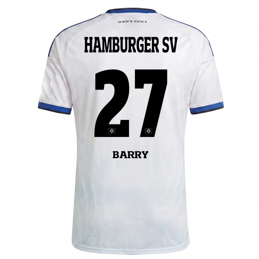 Danxen Mann Alpha Barry #27 Hvit Svart Blå Hjemmetrøye Drakt Trøye 2026/27 Skjorter T-Skjorte
