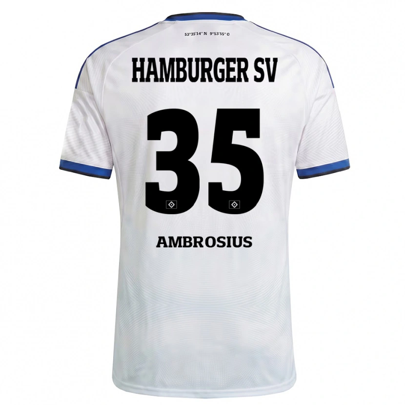 Danxen Mann Stephan Ambrosius #35 Hvit Svart Blå Hjemmetrøye Drakt Trøye 2026/27 Skjorter T-Skjorte