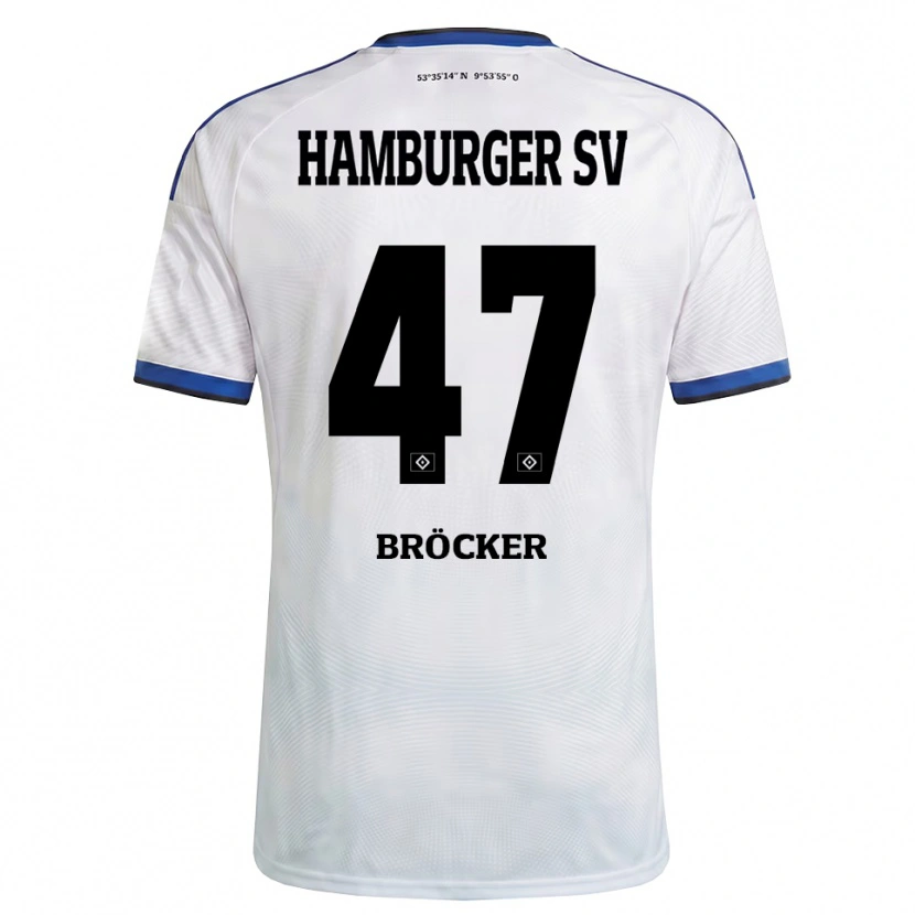 Danxen Mann Mads Bröcker #47 Hvit Svart Blå Hjemmetrøye Drakt Trøye 2026/27 Skjorter T-Skjorte