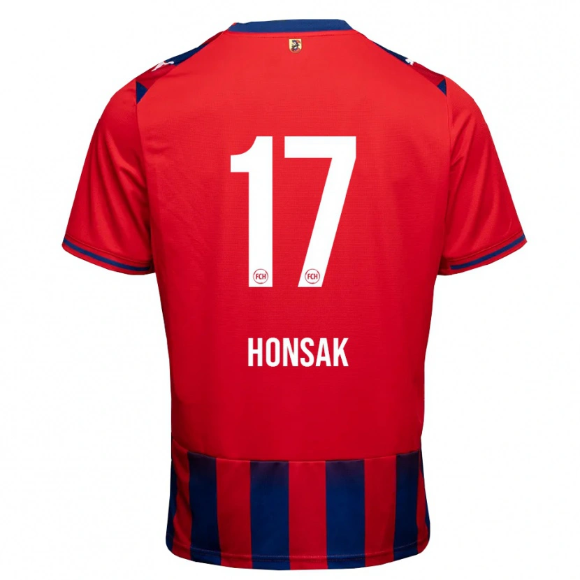 Danxen Mann Mathias Honsak #17 Kongeblå Hvit Rød Hjemmetrøye Drakt Trøye 2026/27 Skjorter T-Skjorte