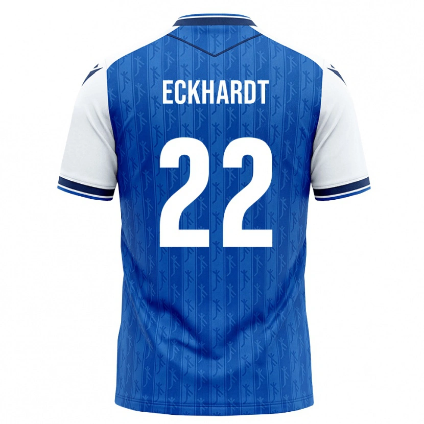 Danxen Mann Aaron Eckhardt #22 Kongeblå Hvit Hjemmetrøye Drakt Trøye 2026/27 Skjorter T-Skjorte