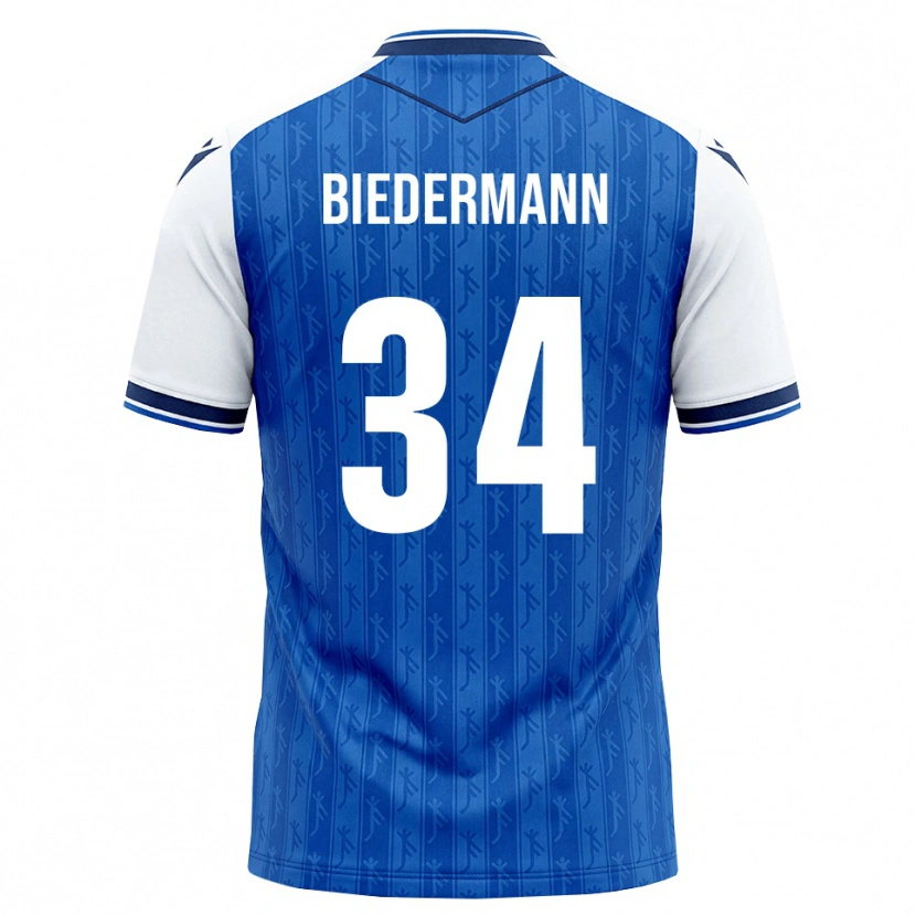 Danxen Mann Nico Biedermann #34 Kongeblå Hvit Hjemmetrøye Drakt Trøye 2026/27 Skjorter T-Skjorte