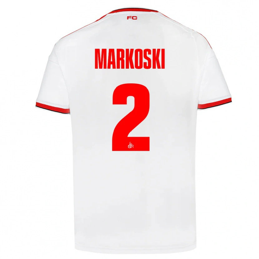 Danxen Mann Kristian Markoski #2 Hvit Rød Svart Hjemmetrøye Drakt Trøye 2026/27 Skjorter T-Skjorte