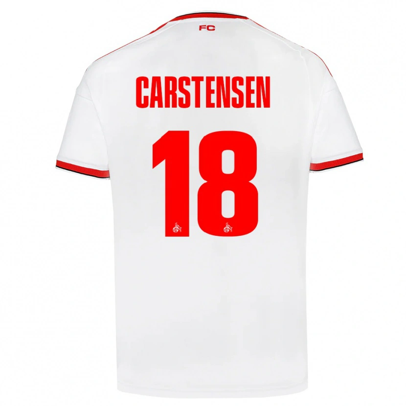 Danxen Mann Rasmus Carstensen #18 Hvit Rød Svart Hjemmetrøye Drakt Trøye 2026/27 Skjorter T-Skjorte