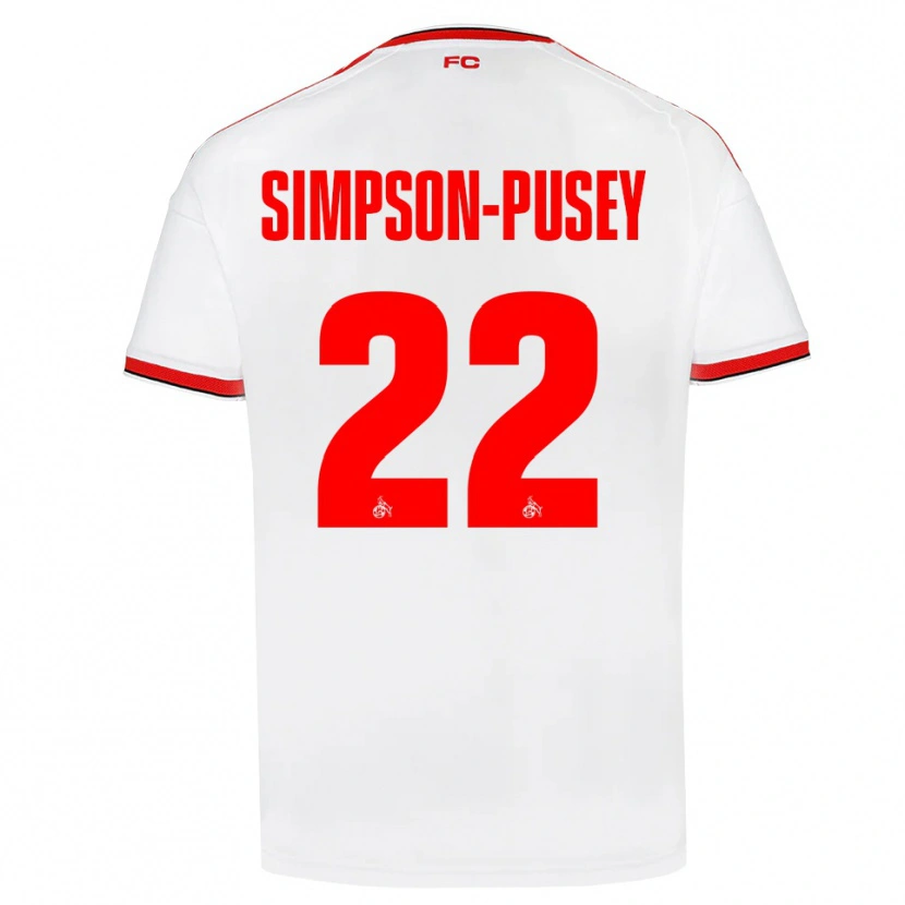 Danxen Mann Jahmai Simpson-Pusey #22 Hvit Rød Svart Hjemmetrøye Drakt Trøye 2026/27 Skjorter T-Skjorte