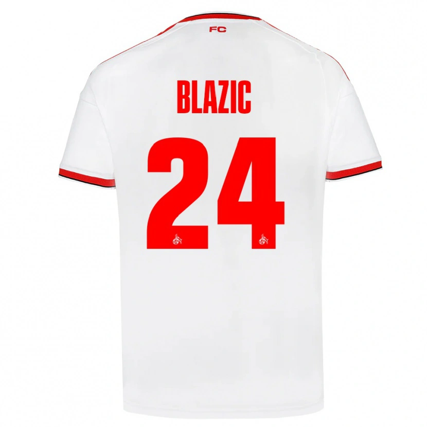 Danxen Mann Alessandro Blazic #24 Hvit Rød Svart Hjemmetrøye Drakt Trøye 2026/27 Skjorter T-Skjorte