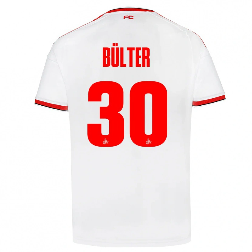 Danxen Mann Marius Bülter #30 Hvit Rød Svart Hjemmetrøye Drakt Trøye 2026/27 Skjorter T-Skjorte