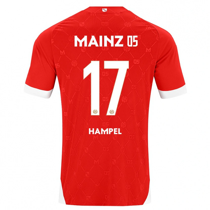 Danxen Mann Luca Hampel #17 Rød Hvit Hjemmetrøye Drakt Trøye 2026/27 Skjorter T-Skjorte