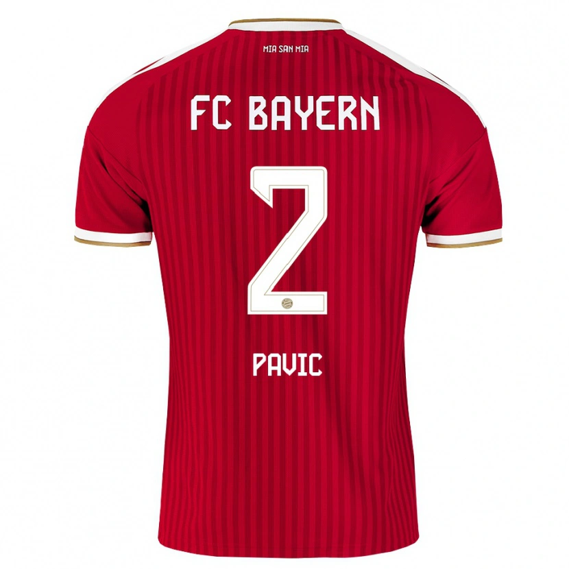 Danxen Mann Filip Pavić #2 Rød Hvit Blå Hjemmetrøye Drakt Trøye 2026/27 Skjorter T-Skjorte