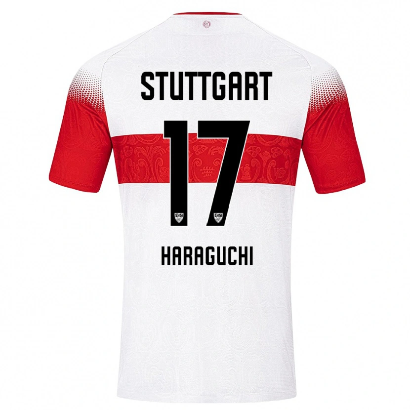 Danxen Mann Genki Haraguchi #17 Hvit Rød Gul Hjemmetrøye Drakt Trøye 2026/27 Skjorter T-Skjorte