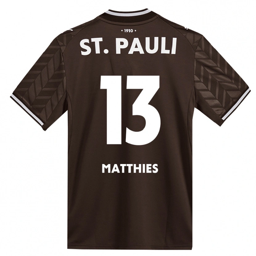 Danxen Mann Leo Matthies #13 Kaffe Hvit Hjemmetrøye Drakt Trøye 2026/27 Skjorter T-Skjorte