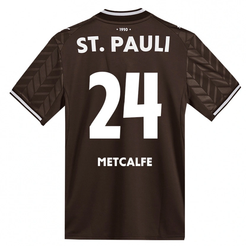 Danxen Mann Connor Metcalfe #24 Kaffe Hvit Hjemmetrøye Drakt Trøye 2026/27 Skjorter T-Skjorte