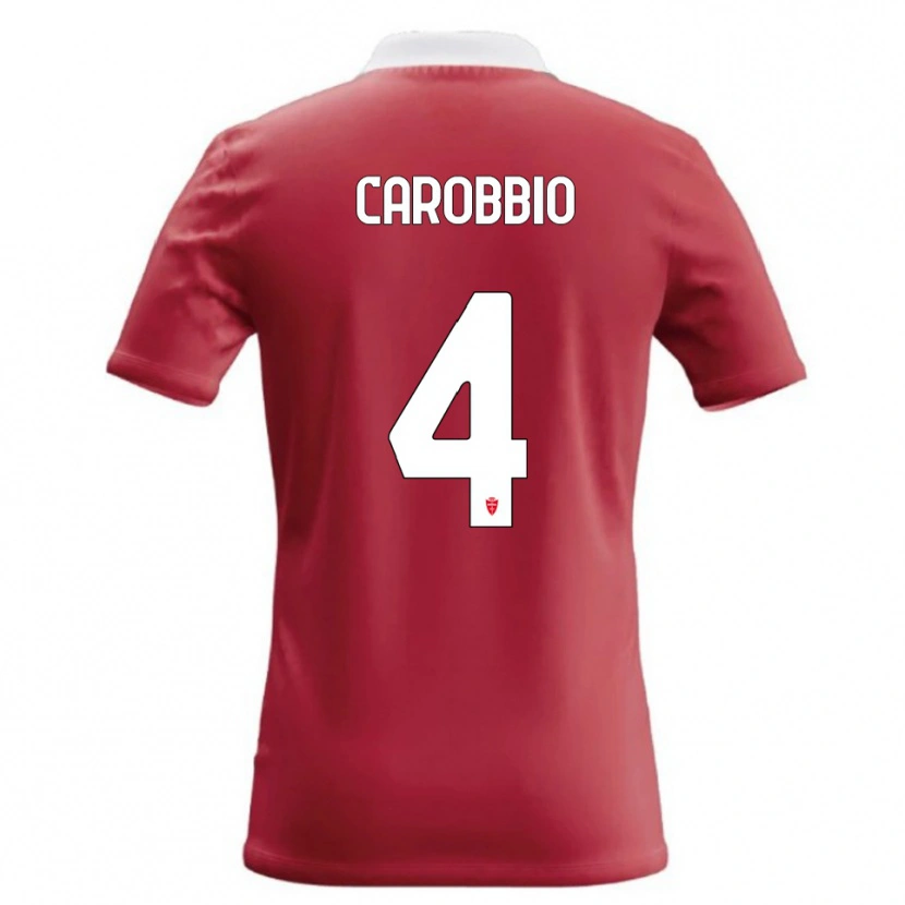 Danxen Mann Giacomo Carobbio #4 Rød Hvit Hjemmetrøye Drakt Trøye 2026/27 Skjorter T-Skjorte