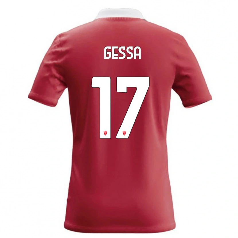 Danxen Mann Francesco Gessa #17 Rød Hvit Hjemmetrøye Drakt Trøye 2026/27 Skjorter T-Skjorte