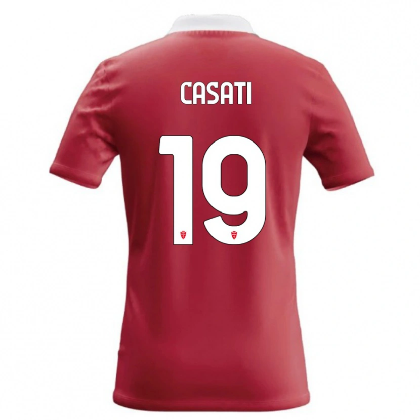 Danxen Mann Leonardo Casati #19 Rød Hvit Hjemmetrøye Drakt Trøye 2026/27 Skjorter T-Skjorte